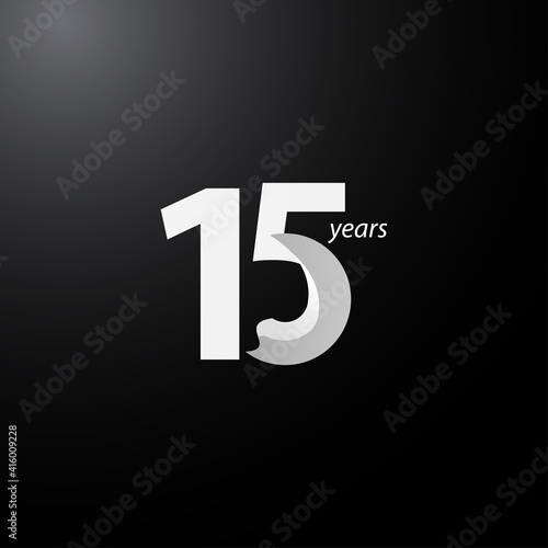 15 Years Anniversary Celebration Vector Template Design Illustration