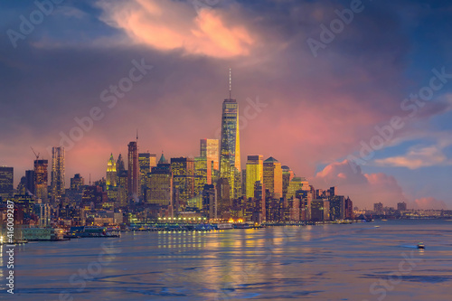 New York City skyline, cityscape of Manhattan