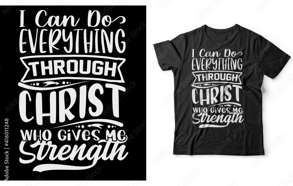 Christian T-shirt Design, Bible Verses T-shirt Design, T-Shirt Design, God T-shirt Design, Bible Verse, Inspirational Motivational Quote, Christian cross with Bible verse
