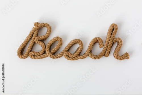 Rope hand drawn lettering Beach