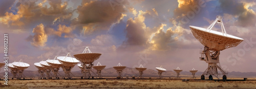 Very Large array radio telescope in New Mexico  photo