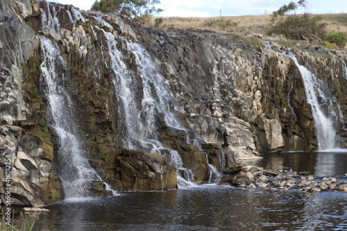 waterfall in the mountains