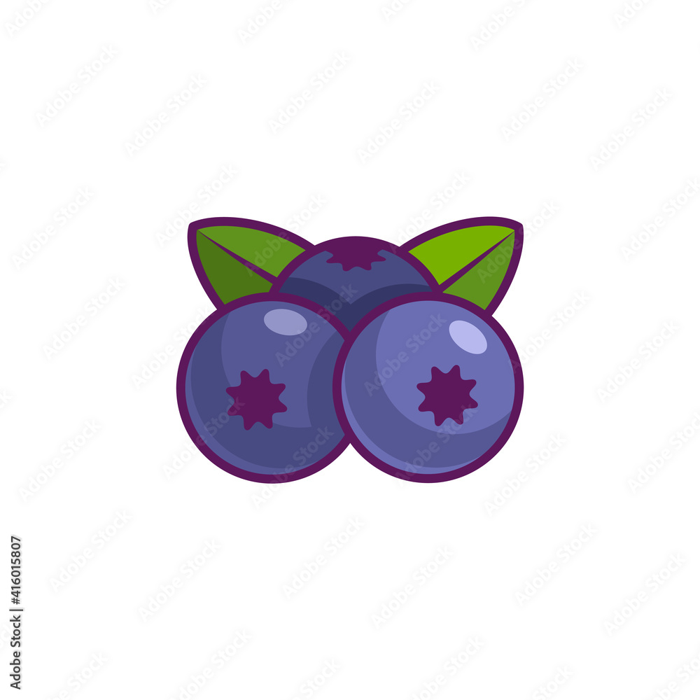 Illustration of Blueberry Icon Isolated on a White Background - Fruits Icon Vector Design. Illustration of Blueberry Icon Isolated on a White Background - Fruits Icon Vector Design.