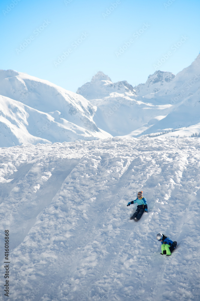 Children enjoying the Alps