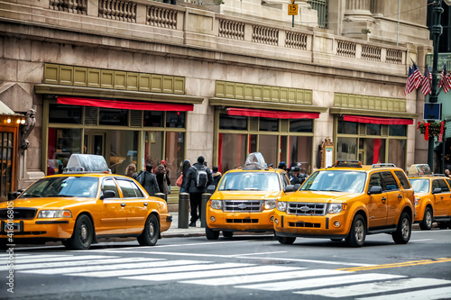 Yellow Taxi in Manhattan, New York City