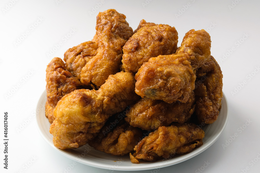 Honey Chicken on white background Honey Chicken on white background