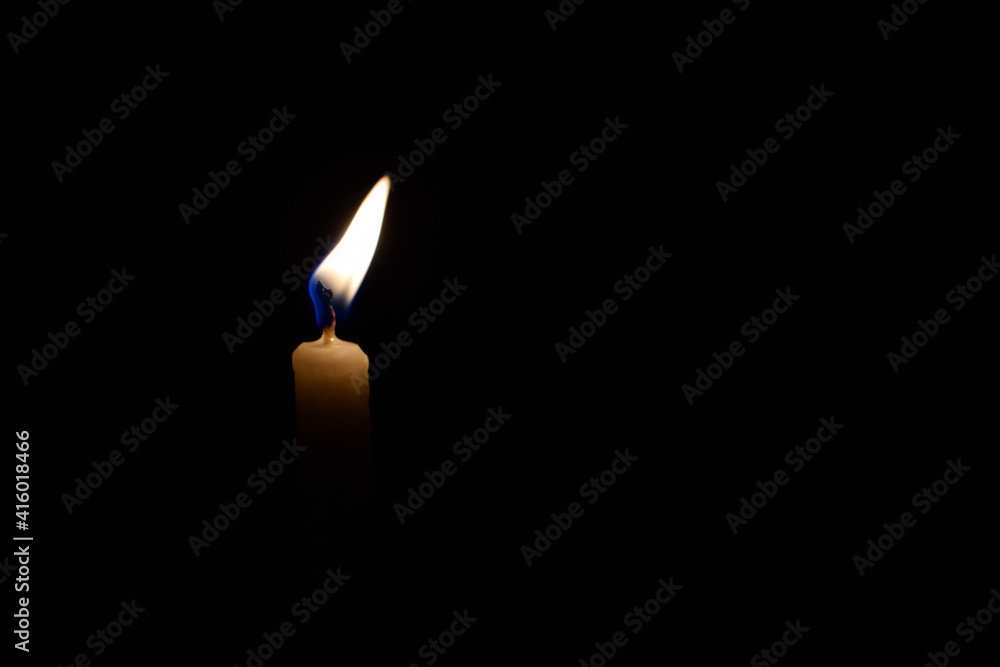 candlelight in the middle of the black screen candlelight in the middle of the black screen