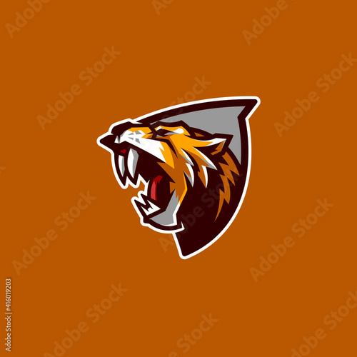 sabertooth tiger mascot and esport logo