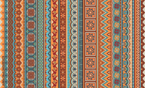 Abstract ethnic stripe pattern, raster background