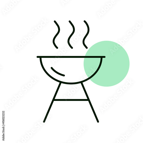 Grill BBQ cookout vector icon