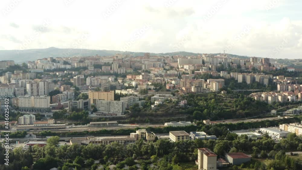 Aerial view of the city of Potenza, Italy. Aerial view of the city of Potenza, Italy.
