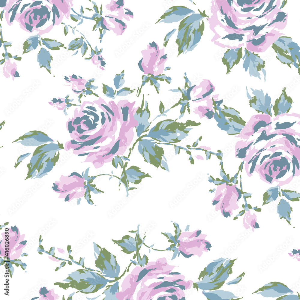 Watercolor Flower background.  Liberty style. fabric, covers, manufacturing, wallpapers, print, gift wrap.
