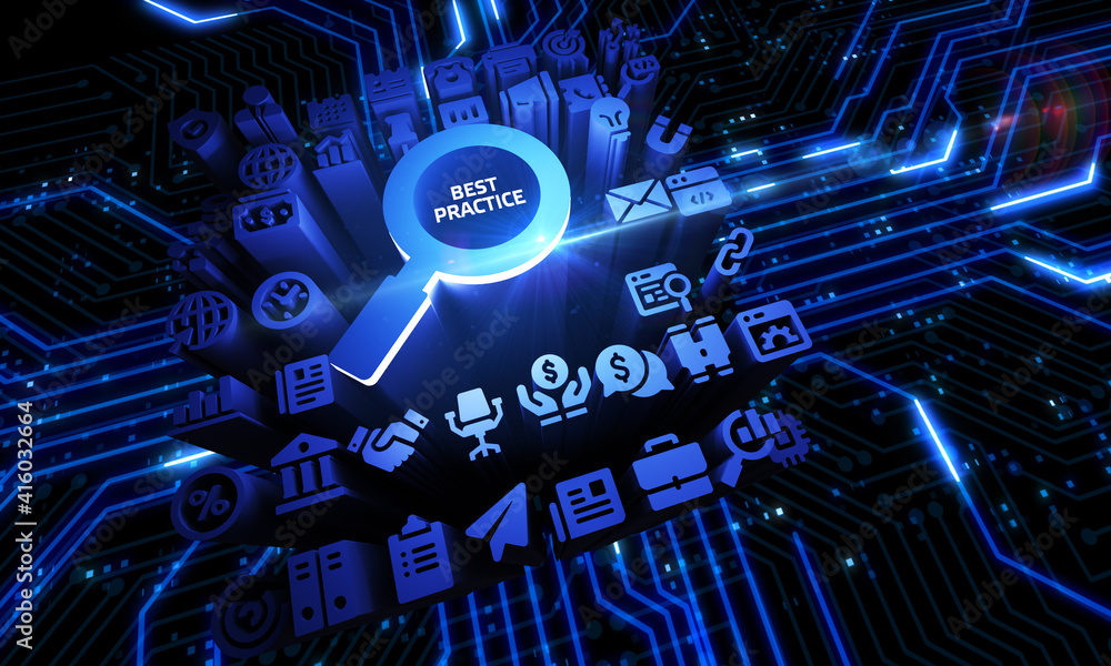 Fototapeta premium Business, Technology, Internet and network concept. BEST PRACTICE successful business concept.