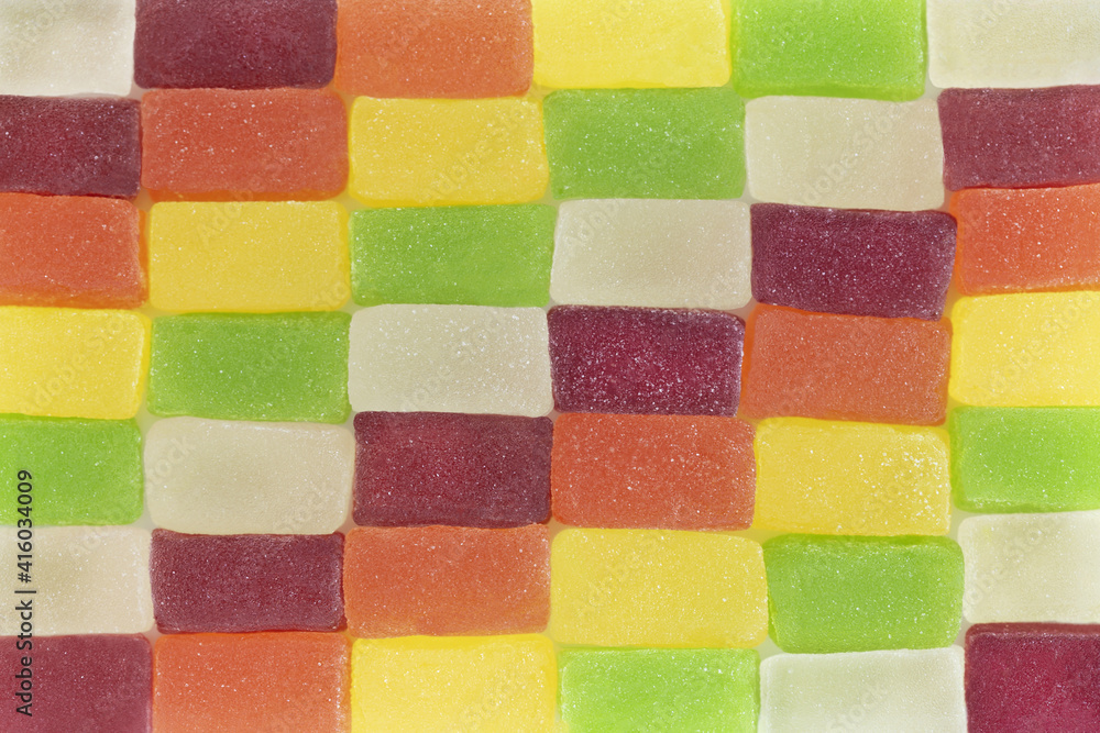 Marmalade Jelly Candies  Delicious multicolored sugar sweet unhealthy background