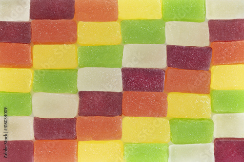 Marmalade Jelly Candies Delicious multicolored sugar sweet unhealthy background