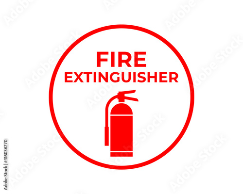 Fire Extinguisher Sign Vector, Easy To Use And Print Design Templates