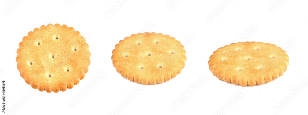 Crispy cracker isolated on white background Crispy cracker isolated on white background