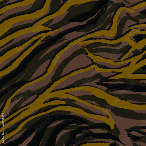 Seamless pattern with zebra fur print. Vector illustration. 
