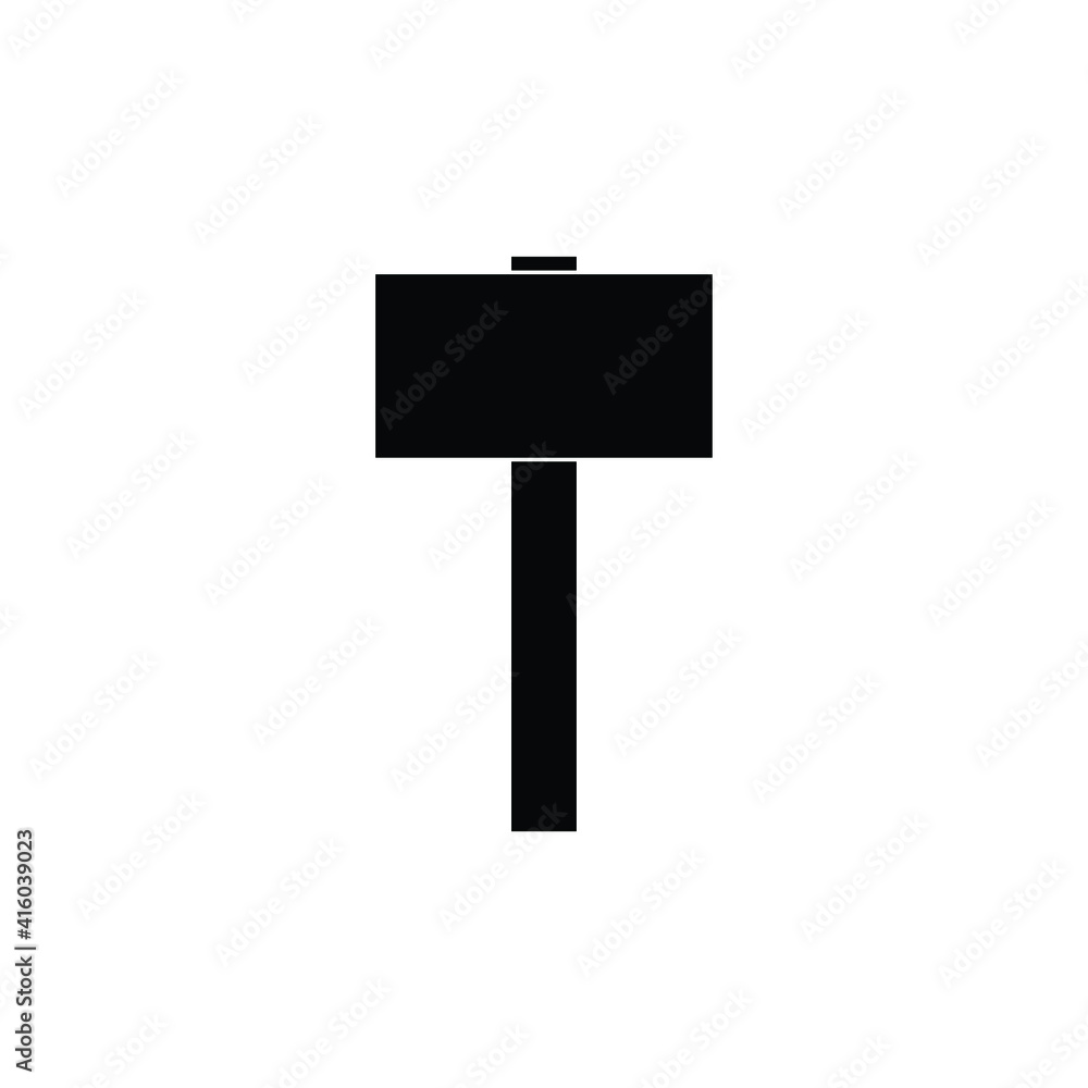 Fototapeta premium silhouette of a hammer vector icon