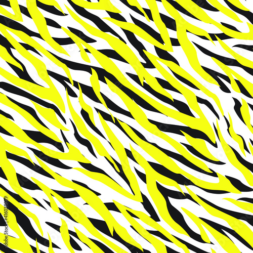 Seamless pattern with zebra fur print. Vector illustration. 