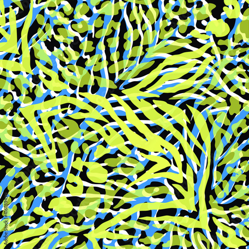 Seamless pattern with zebra fur print. Vector illustration. 