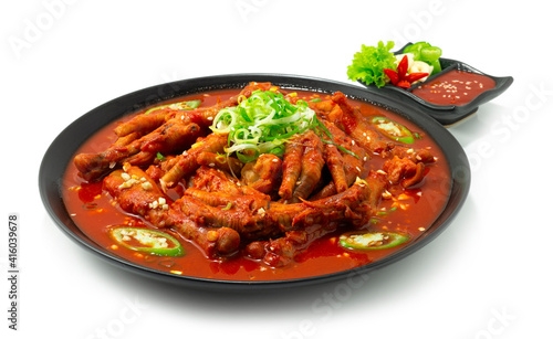 Spicy Chicken Feet Stew Dakbal Korean Food