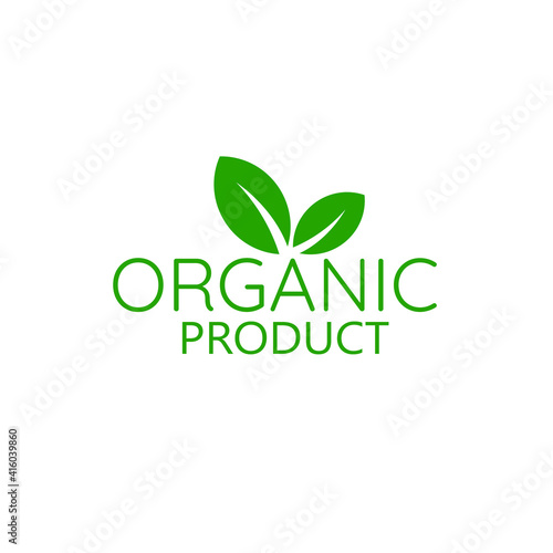 organic product icon on white background