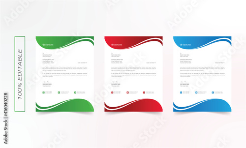 Letterhead design template, business letterhead, letterhead red, letterhead template, simple letterhead, corporate letterhead, flyer layout, modern corporate letterhead design template