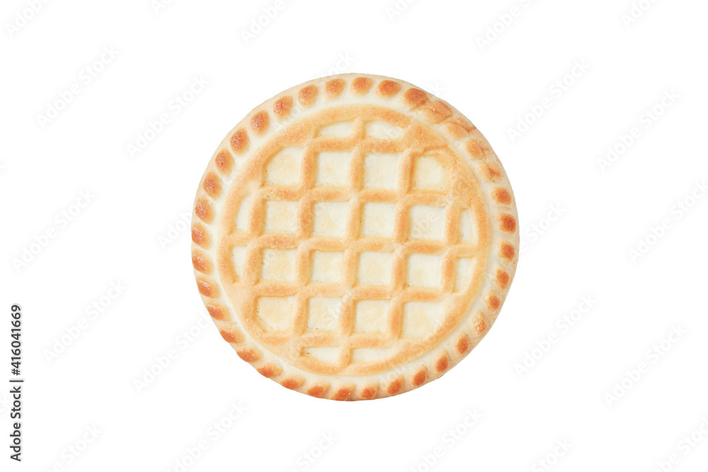 Round cookies isolated on white background Round cookies isolated on white background