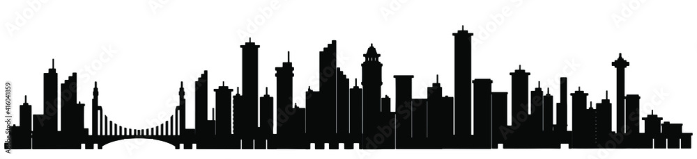 silhouette of the city