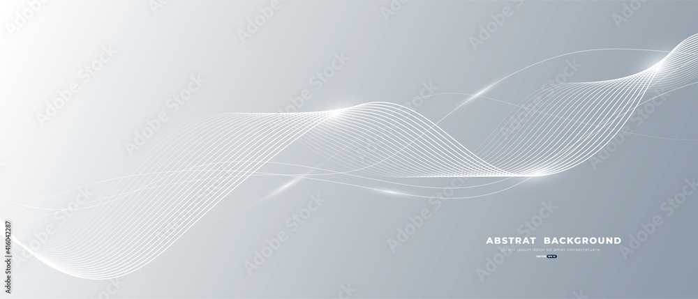 Gray and white abstract background with flowing particles. Digital future technology concept. vector illustration. Gray and white abstract background with flowing particles. Digital future technology concept. vector illustration.