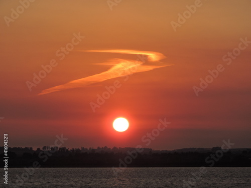 sunset on the river