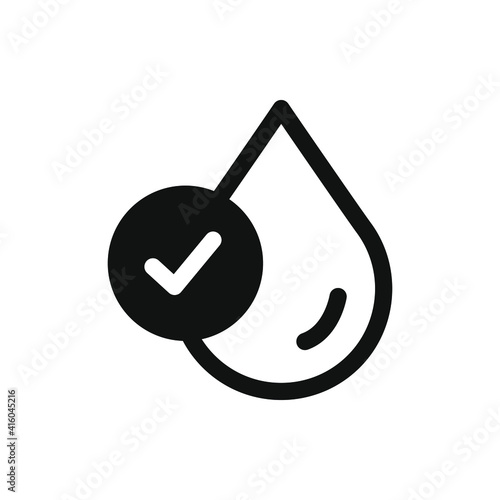 Waterproof icon. Water repellent surface symbol concept isolated on white background. Vector illustration