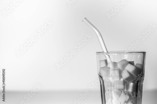 Glass filled with Sugar