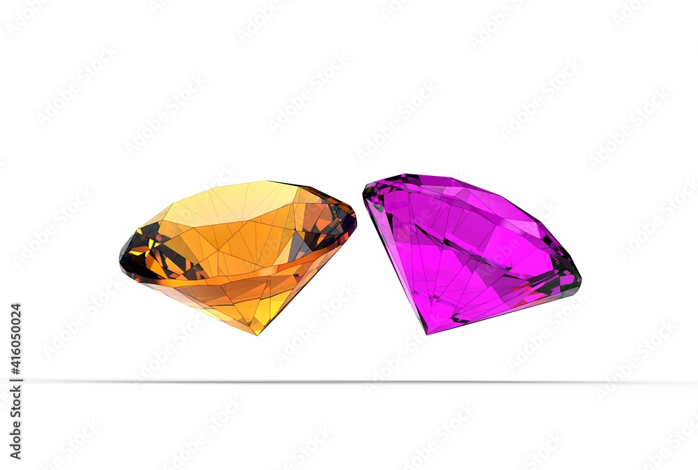 3d illustration of diamond isolated 3d illustration of diamond isolated