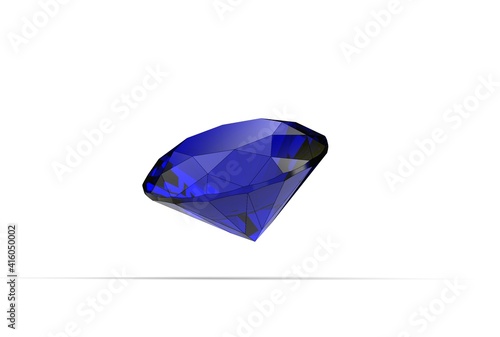 3d illustration of diamond isolated