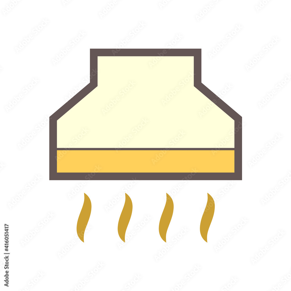 Vektorová grafika „kitchen hood icon. Also called exhaust hood, range