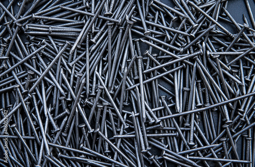 Close up of carpentry nails background
