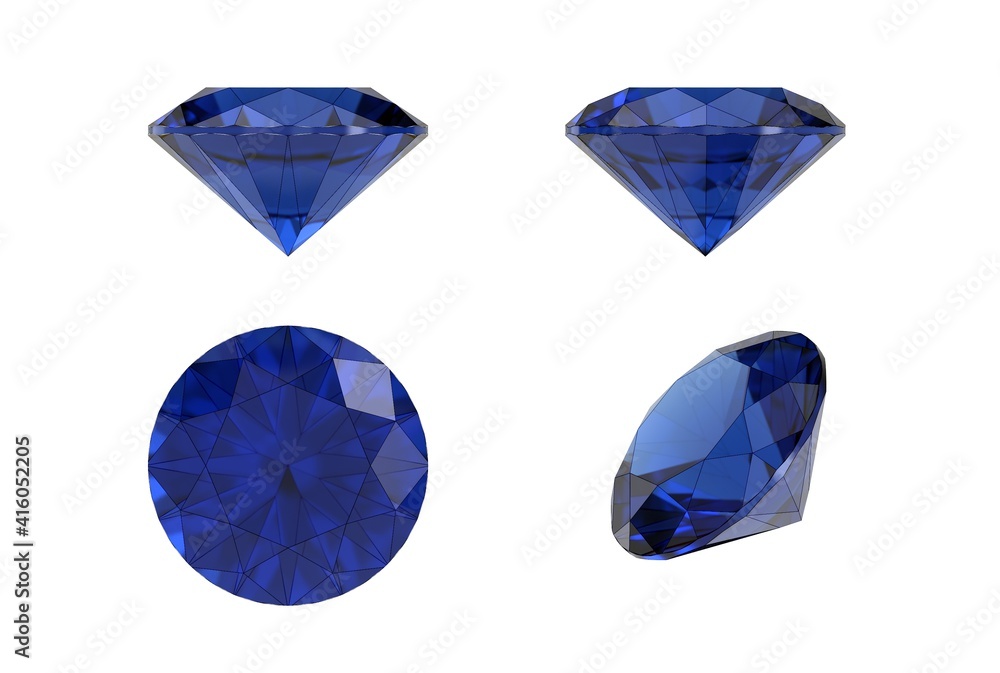 Fototapeta premium 3d illustration of diamond isolated