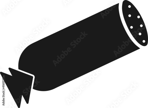 Sausage flat vector icon. Hand drawn style design illustrations.