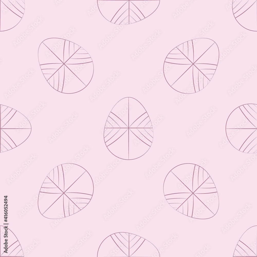 Happy Easter pattern. Easter pastel pink background. Easter eggs whith traditional ornaments. Printable for scrapbooking, paper, greeting cards, paper, napkins on the table. Happy Easter pattern. Easter pastel pink background. Easter eggs whith traditional ornaments. Printable for scrapbooking, paper, greeting cards, paper, napkins on the table.