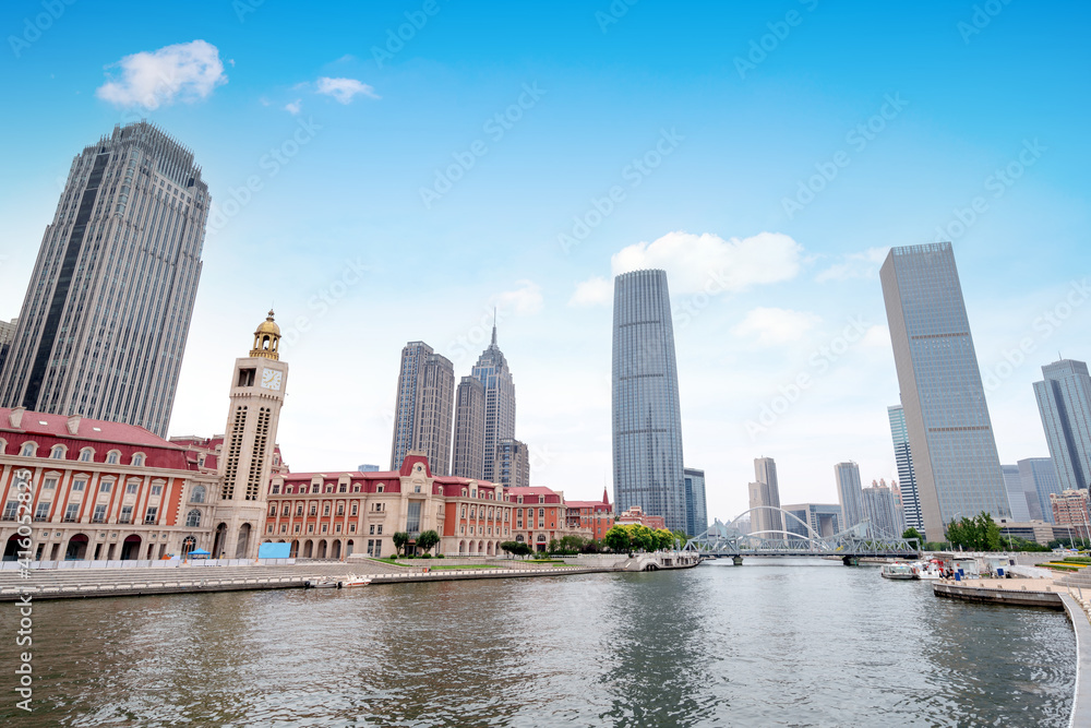 Urban architectural landscape in Tianjin, China Urban architectural landscape in Tianjin, China