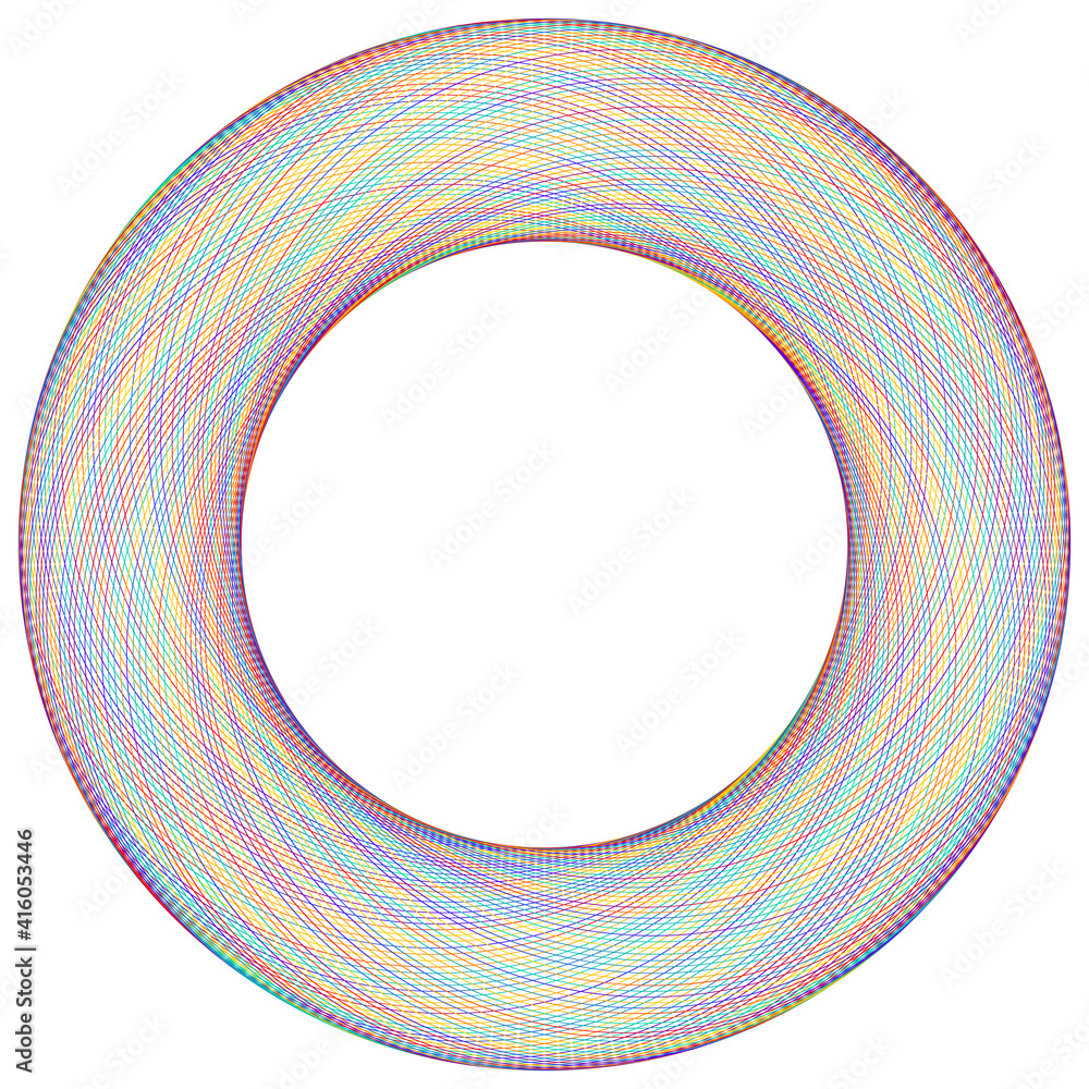 Design elements. Wave of many purple lines circle ring. Abstract vertical wavy stripes on white background isolated. Vector illustration EPS 10. Colourful waves with lines created using Blend Tool Design elements. Wave of many purple lines circle ring. Abstract vertical wavy stripes on white background isolated. Vector illustration EPS 10. Colourful waves with lines created using Blend Tool