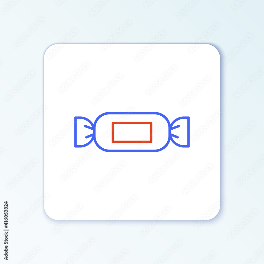 Line Candy icon isolated on white background. Colorful outline concept. Vector. Line Candy icon isolated on white background. Colorful outline concept. Vector.