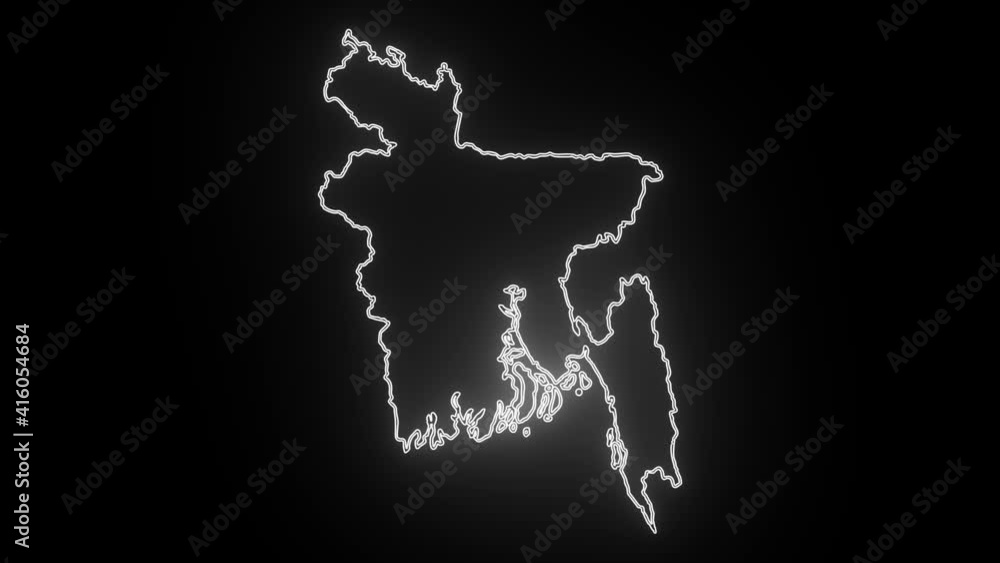 Map of Bangladesh, Bangladesh outline, Animated close up map of Bangladesh Map of Bangladesh, Bangladesh outline, Animated close up map of Bangladesh