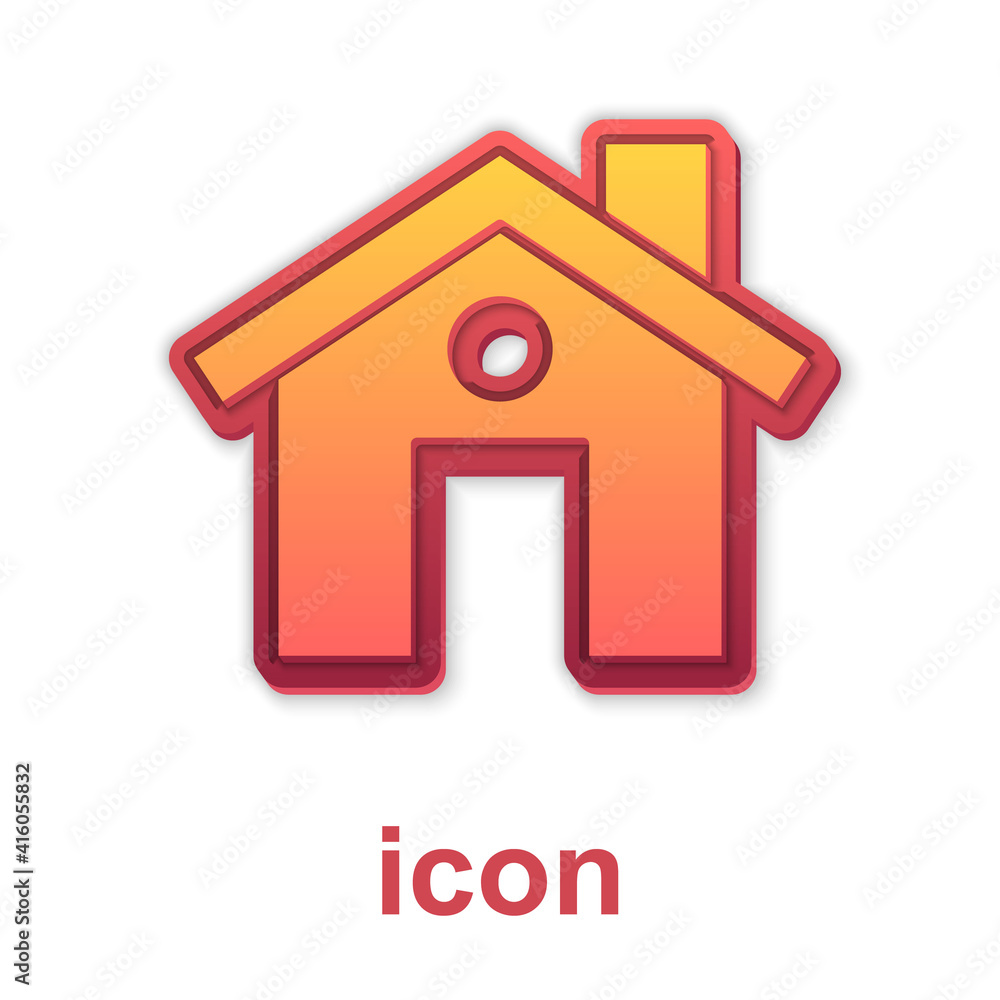 Gold House icon isolated on white background. Home symbol. Vector. Gold House icon isolated on white background. Home symbol. Vector.