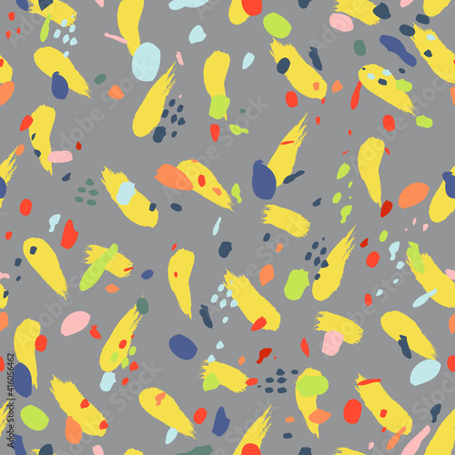 Colorful seamless pattern with strokes of paint. Vector illustration for your design card.