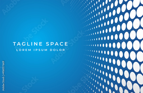 Blue background with dots. Abstract background with halftone dots design. Vector illustration.