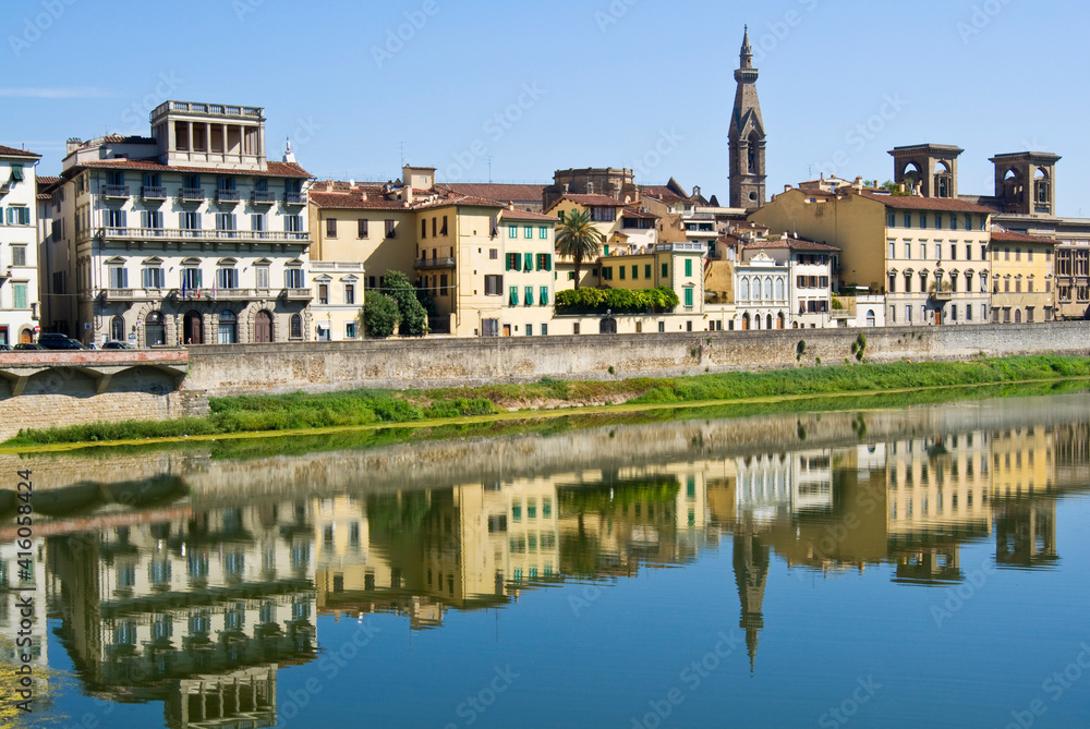 Lungarno delle Grazie and Arno river, UNESCO World Heritage Site, Florence, Tuscany, Italy, Europe Lungarno delle Grazie and Arno river, UNESCO World Heritage Site, Florence, Tuscany, Italy, Europe