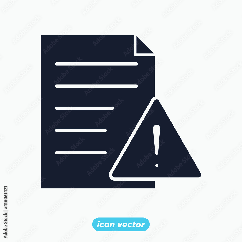 document warning icon. Exclamation mark. Warning Information sign symbol template for graphic and web design collection logo vector illustration document warning icon. Exclamation mark. Warning Information sign symbol template for graphic and web design collection logo vector illustration